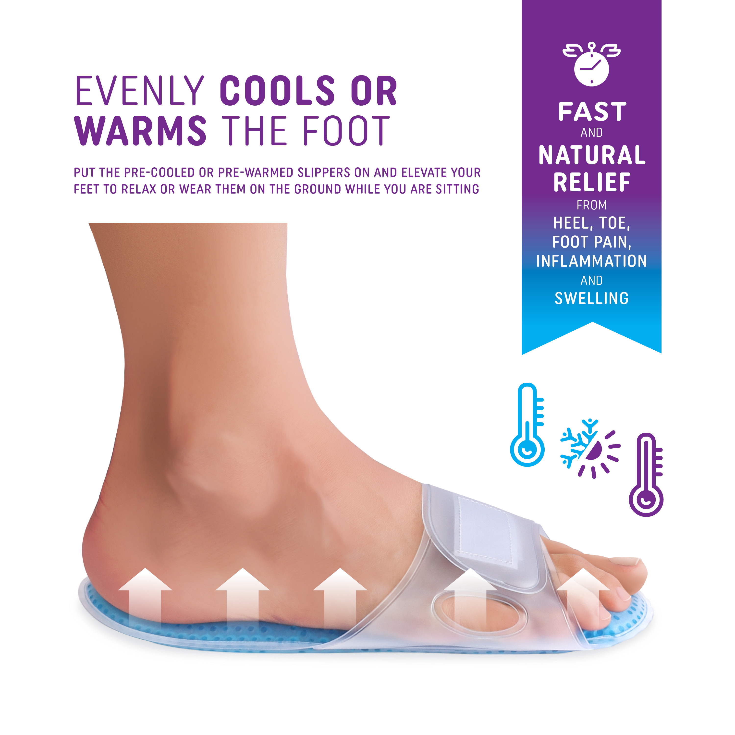 Ice Pack Slippers for Plantar Fasciitis 