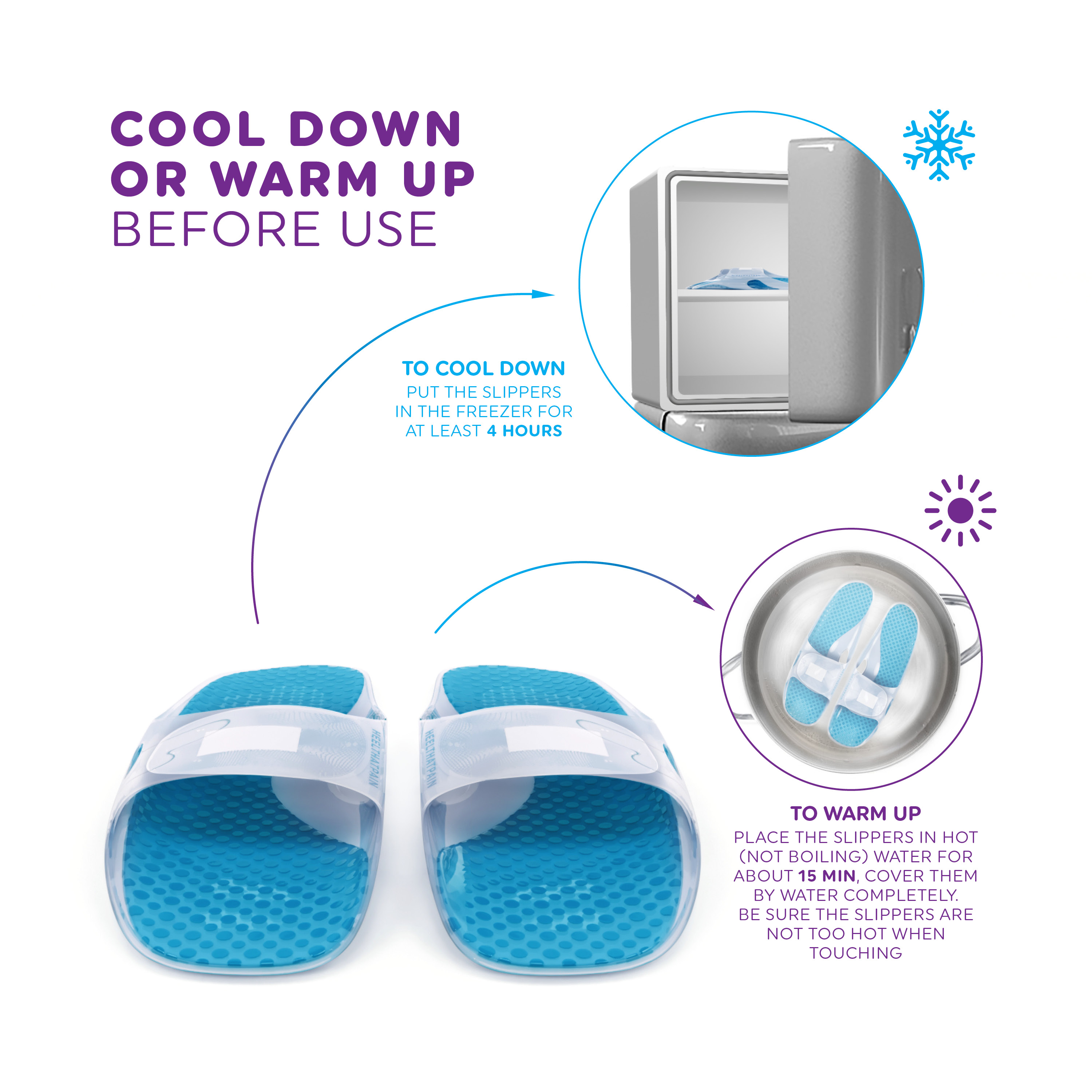 Ice Pack Slippers Cooling Relief for Plantar Fasciitis