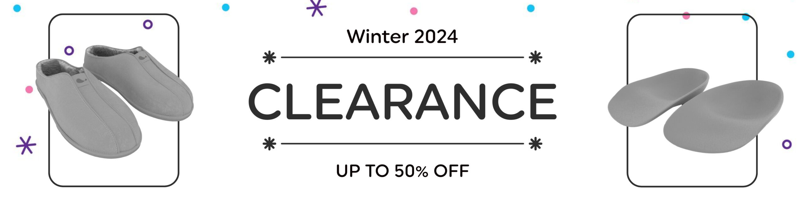 winter clearance banner.